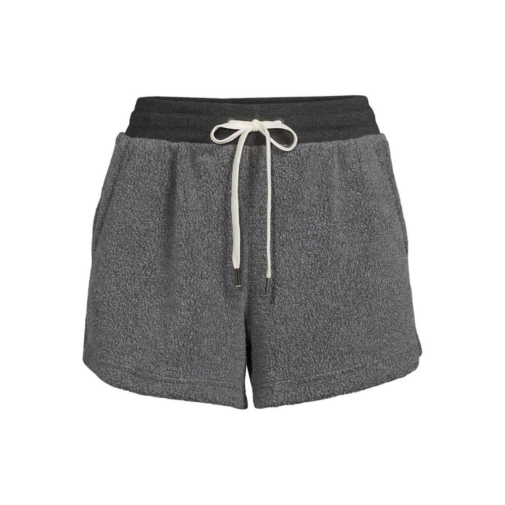 Avia Womens Reverse Fleece Shorts Black Soot 2XL